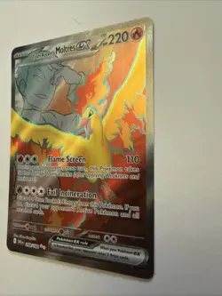Pokemon TCG Team Rocket’s Moltres EX #208/182 Destined Rivals NM - Image 2
