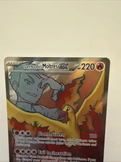 Pokemon TCG Team Rocket’s Moltres EX #208/182 Destined Rivals NM - Image 5