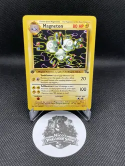 Pokemon TCG Magneton Fossil 26/62 1st Edition Regular Rare 80HP - Image 1