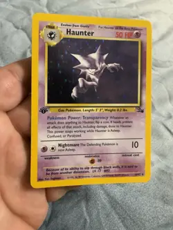Haunter 6/62 Pokemon Fossil Holo 1st Edition MP - Image 1