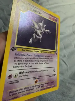 Haunter 6/62 Pokemon Fossil Holo 1st Edition MP - Image 2