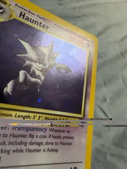 Haunter 6/62 Pokemon Fossil Holo 1st Edition MP - Image 3