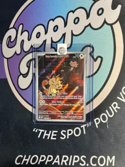 Pokemon Destined Rivals Team Rocket’s Meowth Full Art IR Holo #203/182 - Image 1