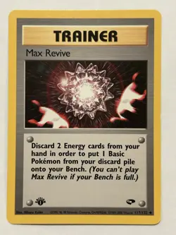 Pokemon Max Revive 117/132 Gym Challenge 1st Edition WOTC Uncommon - Image 1