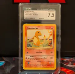 Pokemon Charmander Base Set 46/102 1999 CGC 7.5 English Regular - Image 1