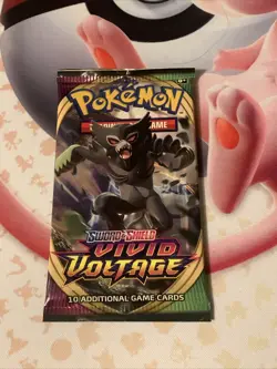 Pokemon TCG Sword And Shield Vivid Voltage New And Sealed Booster Pack - Image 1