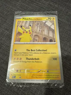 Pikachu At The Museum, Pokemon Natural History Museum Jumbo Promo - Image 1