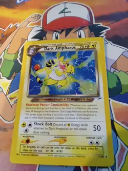 Pokemon TCG Dark Ampharos 1/105 Neo Destiny Holo Rare Unlimited - Image 1