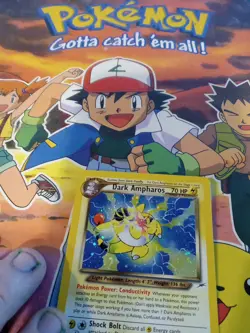 Pokemon TCG Dark Ampharos 1/105 Neo Destiny Holo Rare Unlimited - Image 2