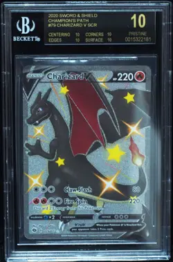 Charizard V 079 BGS 10 Black Label Champions Path Pokemon Card - Image 3