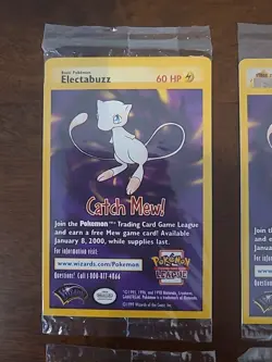 Pokemon The First Movie Full Set Promo Card Sealed 1999 WB Gold Stamp Catch Mew - Image 2