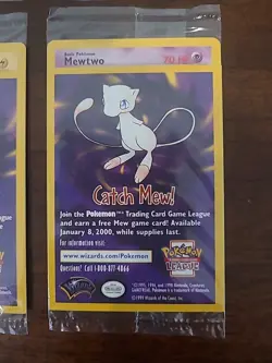 Pokemon The First Movie Full Set Promo Card Sealed 1999 WB Gold Stamp Catch Mew - Image 5
