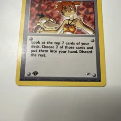 Misty’s Wrath 1st Edition Trainer Card 114/132 - Gym Heroes - Image 2