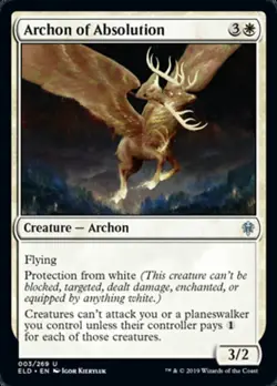 ARCHON OF ABSOLUTION ~mtg NM-M Throne of Eldraine Unc x4 - Image 1