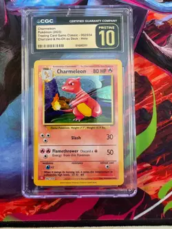 CGC Pristine 10 Charmeleon 002/034 - 2023 Pokemon Trading Card Game Classic - Image 1