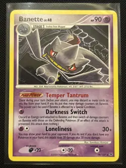 Pokemon TCG 2009 Banette Platinum 19/127 Rare Card LP Condition - Image 1