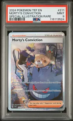 Morty's Conviction Special Illustration Rare Pokemon Tef Temporal Forces 211/162 - Image 1