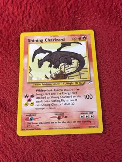 Shining Charizard 107/105 Neo Destiny Holo Wotc Pokemon Card Played - Image 1