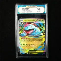 TQG 10 GEM MINT 2025 Pokemon ENG Mega Venusaur ex 003/132 RR - Image 1