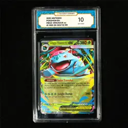 TQG 10 GEM MINT 2025 Pokemon ENG Mega Venusaur ex 003/132 RR - Image 2