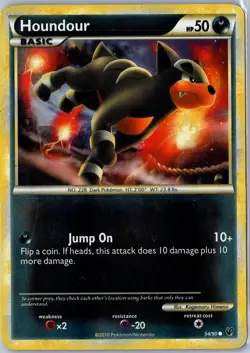 Pokemon tcg: Undaunted Houndour (54) #54/90 Reverse Holo - NM Common .VO5 - Image 1