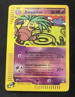 Pokemon Exeggutor Aquapolis Reverse Holo Rare 013/147 80 HP 2002 English LP - Image 1