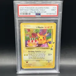 Birthday Pikachu #24 | Pokemon TCG - 2021 Celebrations | PSA 9 MINT (b) - Image 3
