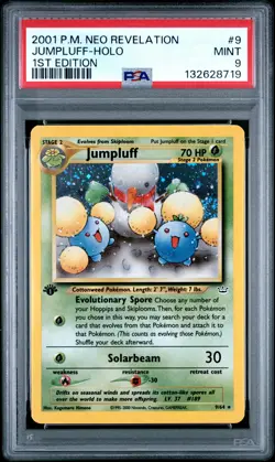 2001 POKEMON NEO REVELATION 1ST ED #9 JUMPLUFF-HOLO PSA 9 - Image 1