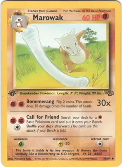 Marowak 39/64 Uncommon Jungle Pokemon MP - Image 1