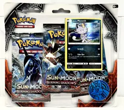 Pokemon Sun & Moon Burning Shadows 3 Booster Packs Alolan Meowth (Random Art) - Image 3