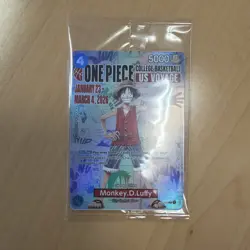 ONE PIECE COLLEGE BASKETBALL US VOYAGE CARD, MONKEY D.LUFFY GONZAGA-MINT SEALED - Image 1