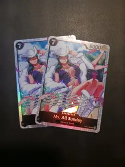 X2 One Piece Card Game TCG Ms. All Sunday OP14-084 SR M/NM Condition - Image 1