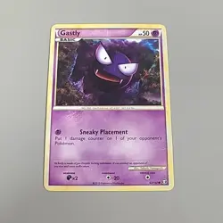 GASTLY 63/102 HGSS Triumphant Pokemon Card Creased Non Holo - Image 1