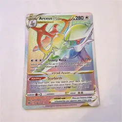 Pokemon Arceus VSTAR Secret Rare 176/172 Brilliant Stars Holo Full Art Card - Image 1