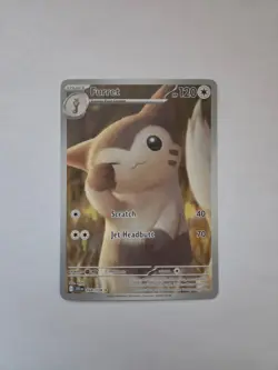 Pokemon TCG Furret 168/159 SV09: Journey Together Illustration Rare Card - NM - Image 1