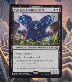 Maha Its Feathers Night Bloomburrow Regular NM Magic The Gathering Free Shipping - Image 1