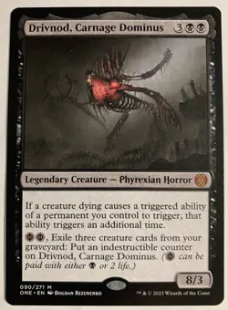 MTG Drivnod, Carnage Dominus (Phyrexia: All Will Be One) 090/271 Mythic NM - Image 1