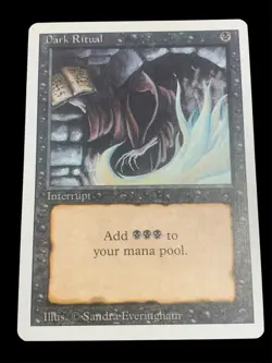 1994 Magic: The Gathering - Revised(3rd) - DARK RITUAL - Vintage - NM - Image 1