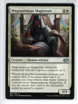 MAGNANIMOUS MAGISTRATE Jumpstart 2022 #7 J22(NM+)(MTG) - Image 1