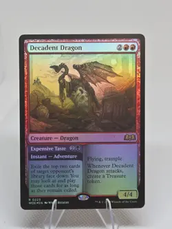 Decadent Dragon FOIL X1 WOE MTG Wilds of Eldraine B1 - Image 1