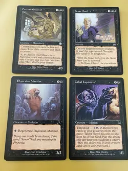 Magic The Gathering lot, x4 Black: Cabal Inquisitor, Cateran Enforcer, Phyrexia. - Image 1