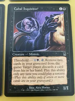 Magic The Gathering lot, x4 Black: Cabal Inquisitor, Cateran Enforcer, Phyrexia. - Image 2