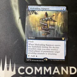MTG - MISLEADING SIGNPOST - RARE - WOC - NM - EXTENDED ART - Image 1