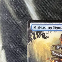 MTG - MISLEADING SIGNPOST - RARE - WOC - NM - EXTENDED ART - Image 2