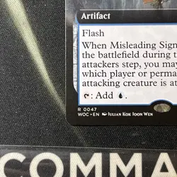 MTG - MISLEADING SIGNPOST - RARE - WOC - NM - EXTENDED ART - Image 3