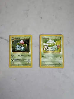 Vintage Pokemon Base Set Shadowless Card Lot Ivysaur Bulbasaur LP Non Holo - Image 1
