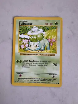 Vintage Pokemon Base Set Shadowless Card Lot Ivysaur Bulbasaur LP Non Holo - Image 2