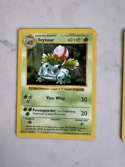 Vintage Pokemon Base Set Shadowless Card Lot Ivysaur Bulbasaur LP Non Holo - Image 3