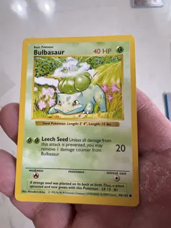 Vintage Pokemon Base Set Shadowless Card Lot Ivysaur Bulbasaur LP Non Holo - Image 5