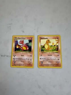 Vintage Pokemon Base Set Shadowless Card Lot Charmander Charmeleon LP Non Holo - Image 1